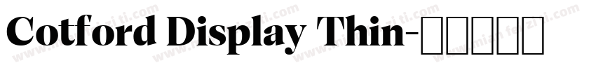 Cotford Display Thin字体转换